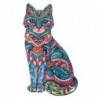 ORIGIN Home Decor Jardin Chat Chat Bleu Figurine 31x17x1cm