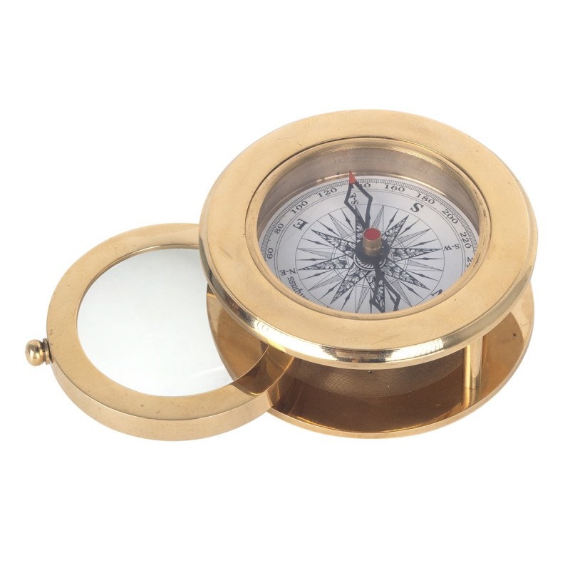 Boussole avec loupe nautique pour explorateurs et aventuriers