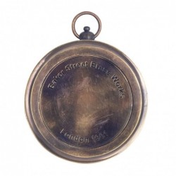 Carte du monde boussole nautique dorée 1,5 cm x 8,5 cm x 7 cm