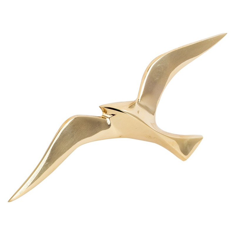Figurine décorative mouette pour décoration nautique en blanc et bleu marine