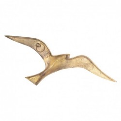 Figurine décorative mouette pour décoration nautique en blanc et bleu marine