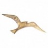 Figurine décorative mouette pour décoration nautique en blanc et bleu marine