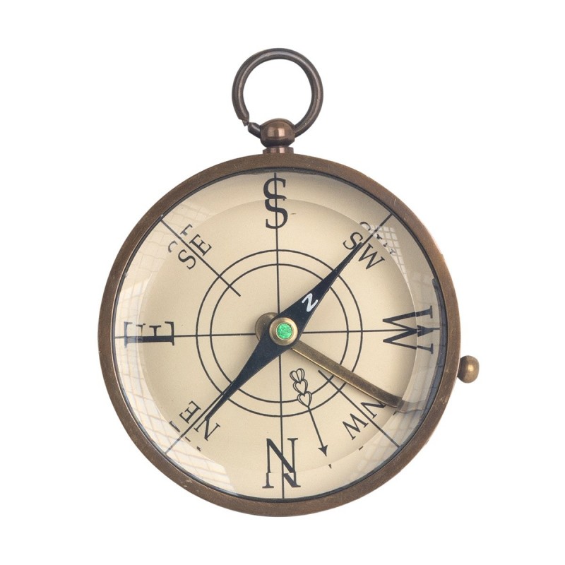 Boussole nautique dorée  Accessoire de décoration pour la maison et le bureau