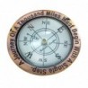 Boussole nautique dorée 10 cm avec étui en cuir - Accessoire de décoration pour navigateurs et voyageurs