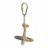 Porte-clés avion doré, décoration de marin nautique, cadeau