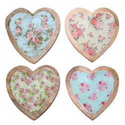 Plateau Coeur Décoratif Vintage - Cadeau Romantique Idéal