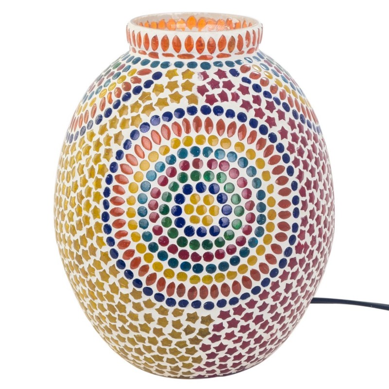 Lampe de Table Indienne Mosaïque Multicolore 25cm