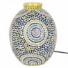 Lampe de table en mosaïque de verre plâtre multicolore 33x23x23 cm