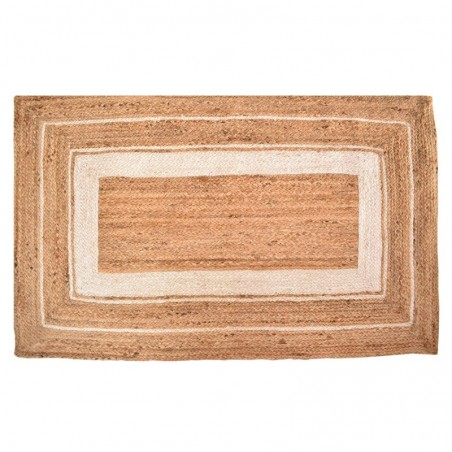 Tapis Jute Tressé 90x150 Naturel - Décoration Maison