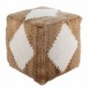 Pouf bohème en coton et jute 45x45 cm pour la décoration de la maison