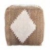 Pouf bohème en coton et jute 45x45 cm pour la décoration de la maison