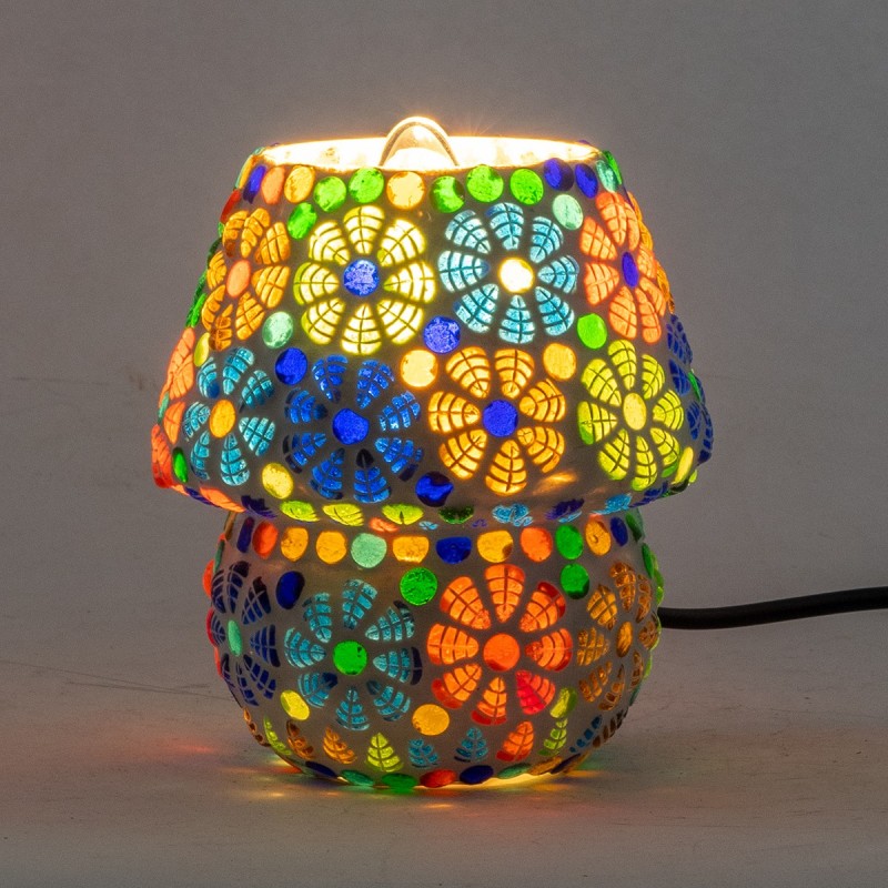 Lampe de table en mosaïque de style ethnique pour la décoration de la maison