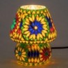 Lampe Mosaïque Multicolore pour Table de Style Ethnique