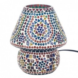 Lampe de table en mosaïque de style indien 25,5 cm