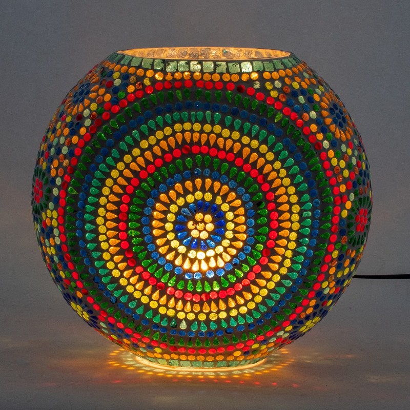 Lampe de table en mosaïque de style indien, décoration de la maison