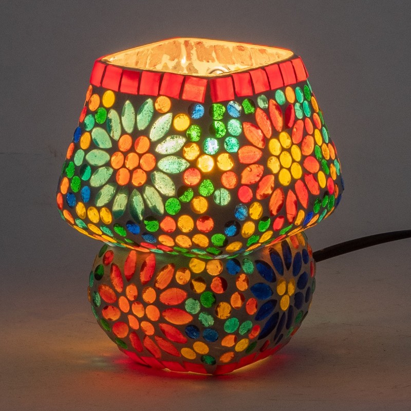 Lampe de table décorative en mosaïque de style ethnique