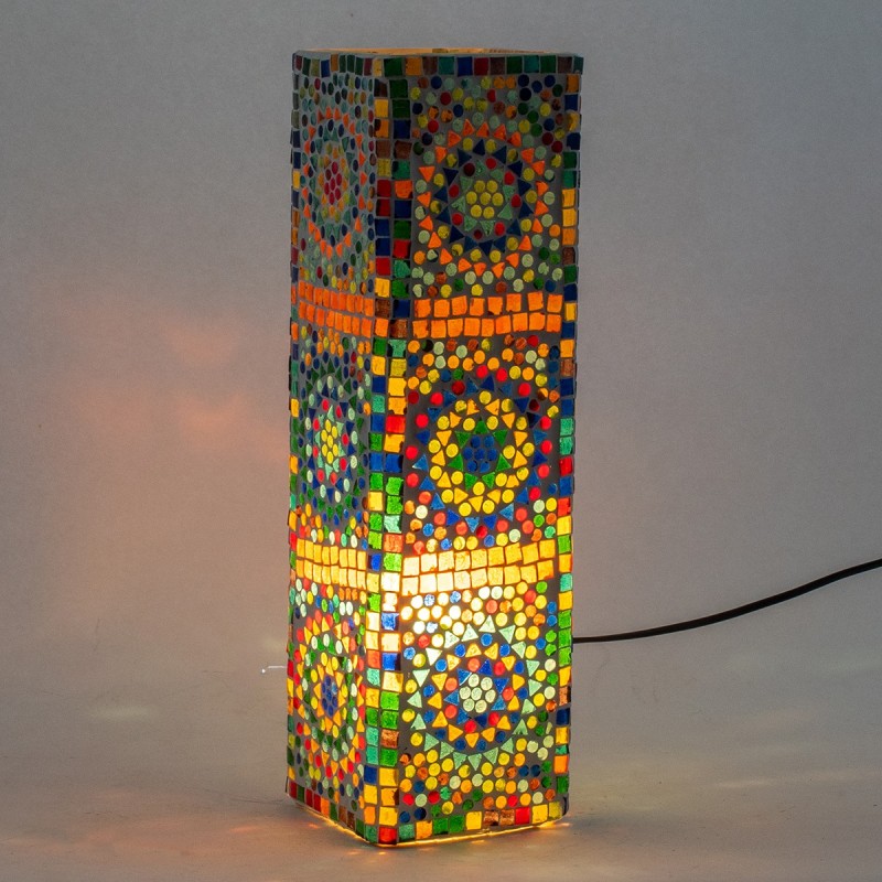 Lampe de table décorative en mosaïque de style ethnique pour la maison