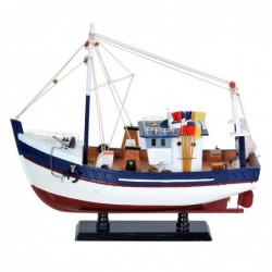 Bateau de pêche en bois à modeler - Cadeau nautique Marin et collection nautique