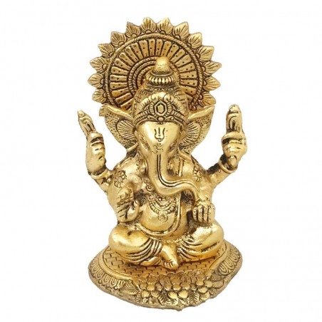 Figurine de Ganesha orientale en métal pour la décoration de la maison