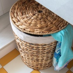 Pack de 2 paniers en jacinthe d'eau - Décoration d'intérieur naturelle