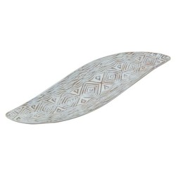 Plat décoratif en résine blanche | Plateau de plateau de décoration pour plaquettes de clés Vaccalsillos 6x17x61cm