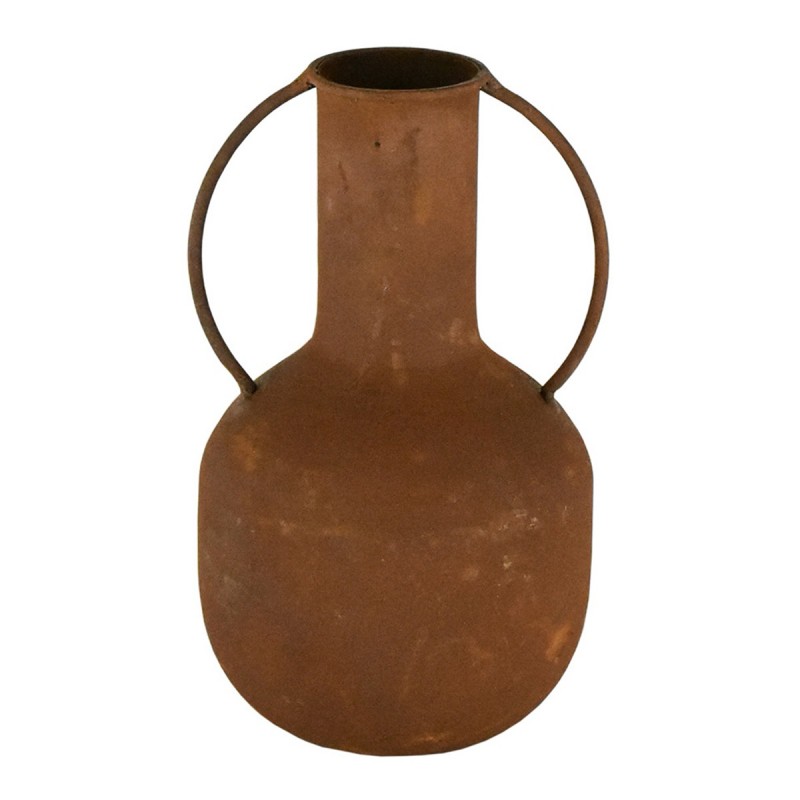 Vase décoratif métallique marron rustique 18,5 cm - Idéal pour la décoration de la maison et les cadeaux