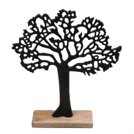 Petit arbre en aluminium noir pour la décoration de la maison et du bureau