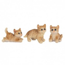 Figurine de chat 3 poses différentes en résine pour la décoration de la maison