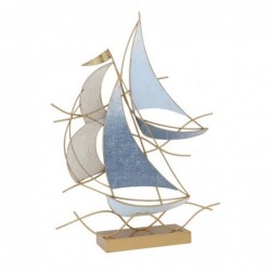 Figurine décorative de voiliers pour mur  Ornement nautique en métal