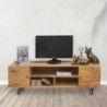 Meuble TV bohème en bois d'acacia pour salon et chambre à coucher