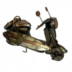 Scooter Vintage en Métal Gris pour Collection | Cadeau original pour les amateurs de véhicules rétro et de décoration intérieure