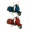 Scooter Lot de 2 véhicules vintage en métal marron cadeau