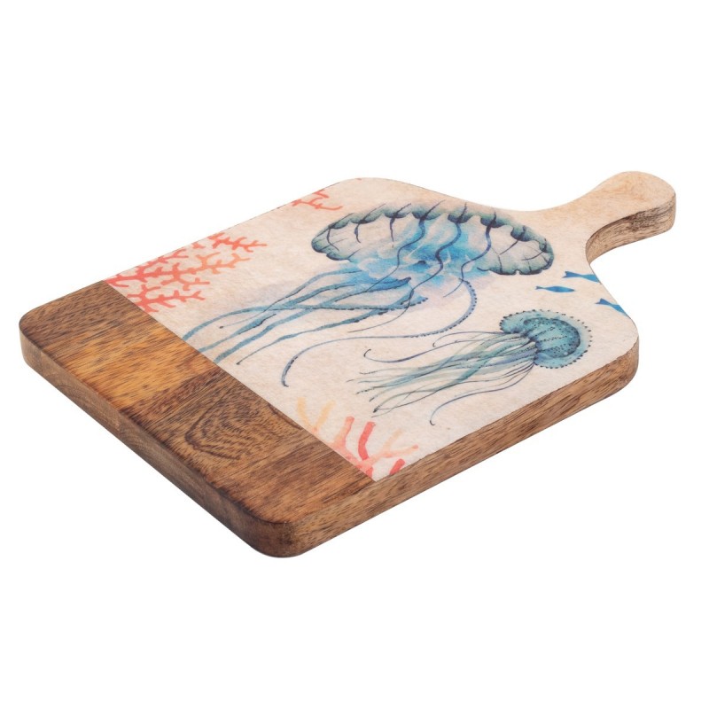 Petite planche à découper méduses pour cuisine nautique et marine