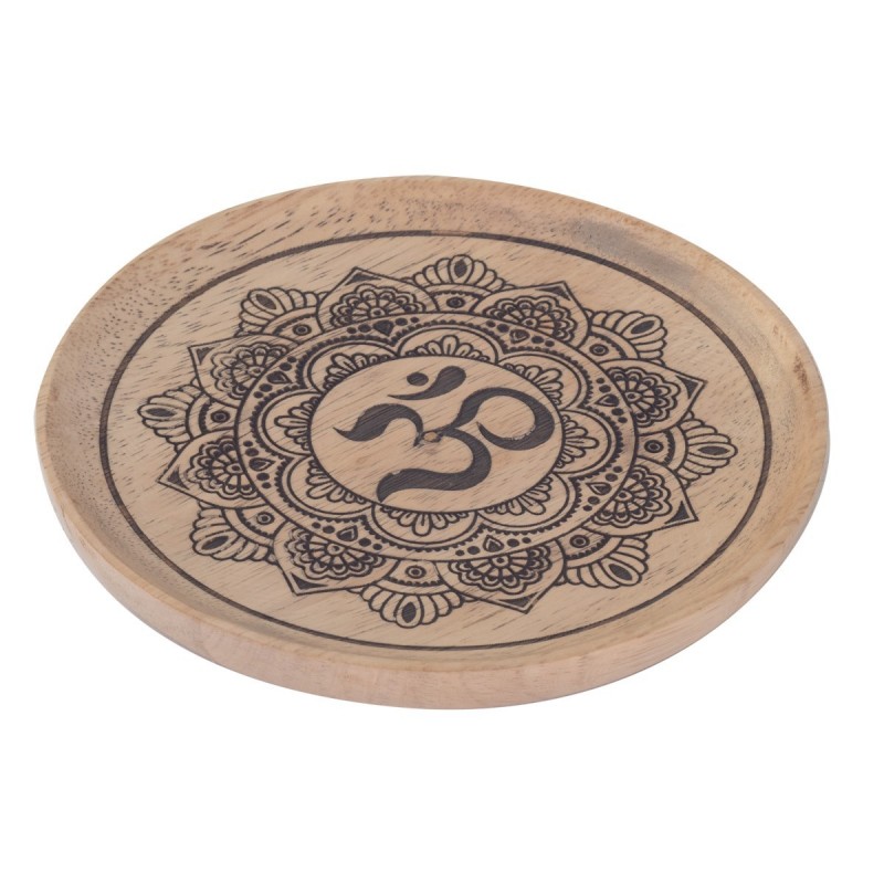 Petit plateau décoratif ethnique Mandala Om pour la maison et le bureau