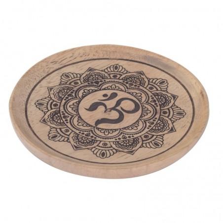 Petit plateau décoratif ethnique Mandala Om pour la maison et le bureau