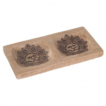 Plateau Mandala Om - Décoration ethnique pour votre maison
