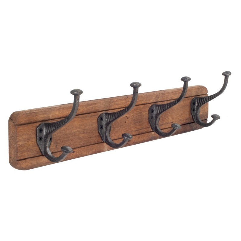 Cintre en bois avec 4 boutons pour organiser votre maison de manière pratique et élégante