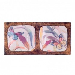 Plateau papillon en bois pour décoration d'intérieur et cadeaux originaux