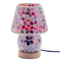 Lampe à fleurs en mosaïque - Éclairage décoratif pour la maison - Design exclusif fait à la main - Cadeau idéal pour