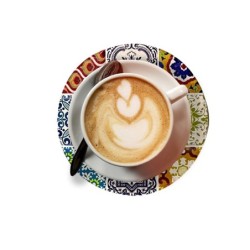 Coasters hydrauliques 4 unités Céramique multicolore | Individuel individuel Mantel Substers individuels 1x11x11cm