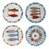 Sous-verres à poissons 4 designs différents en céramique marin et nautique pour protéger votre table de manière originale