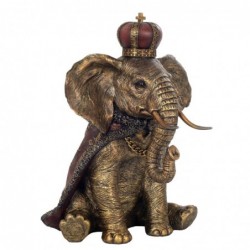 Figurine d'éléphant doré en résine pour la décoration de la maison