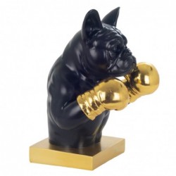 Figurine de chien bouledogue doré en résine, pour la décoration de la maison et les cadeaux