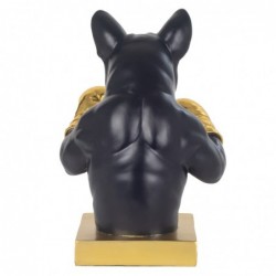 Figurine de chien bouledogue doré en résine, pour la décoration de la maison et les cadeaux