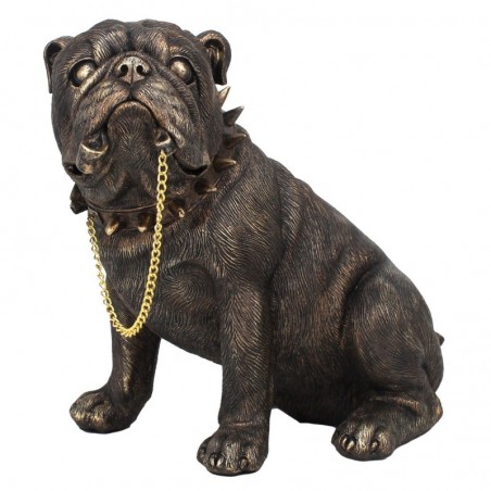 Figurine de chien bouledogue en résine pour décoration de la maison et cadeaux originaux