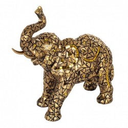 Figurine d'éléphant doré en résine de 22 cm pour la décoration de la maison