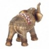 Figurine d'éléphant ethnique en résine dorée, 10 cm, cadeau de décoration pour la maison