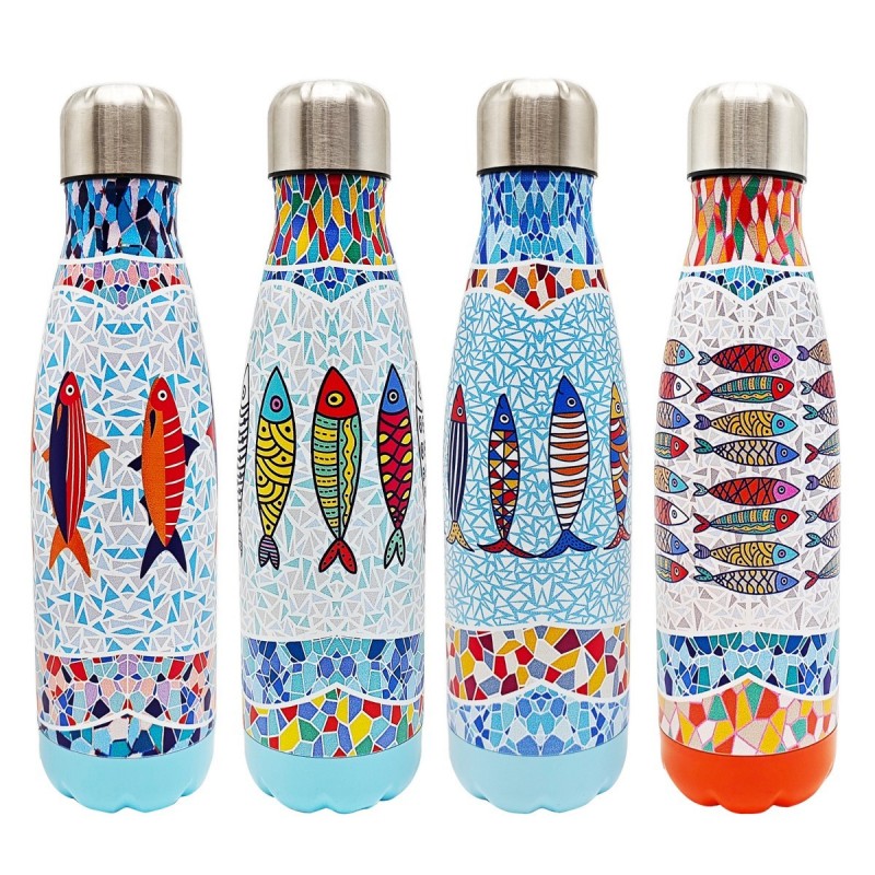 Bouteille à poisson 4 couleurs différentes en acier inoxydable pour cadeau et décoration marine