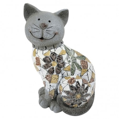 Figurine de chat étalée rustique pour la décoration de la maison