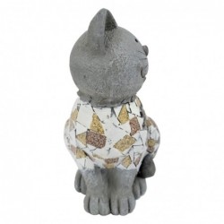 Figurine de chat étalée rustique pour la décoration de la maison